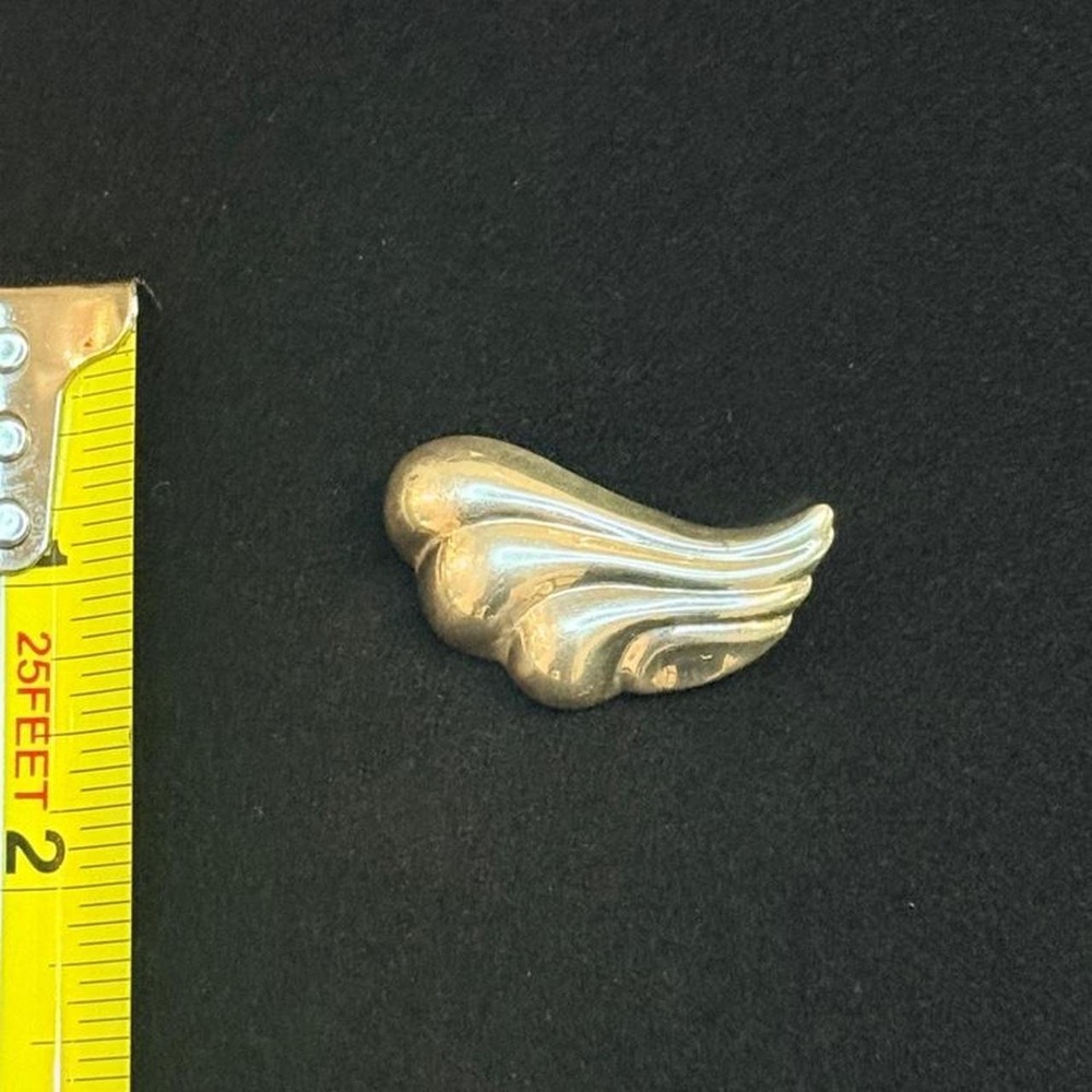 925 VTG Sterling Silver Puffed Wing Pendant